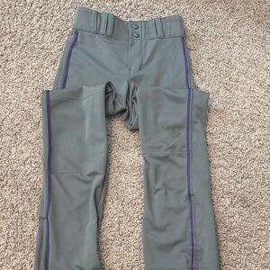 Dark gray purple champro youth medium baseball pants